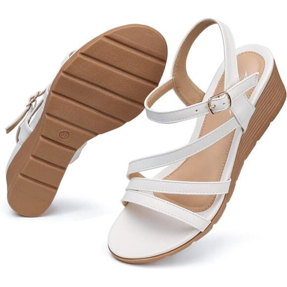 Wedge Sandals for Women Dressy: Summer Low Wedges Womens Comfortable - Picture 2 of 7
